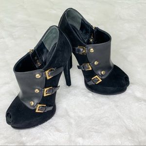 Louis Vuitton peep toe booties